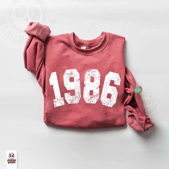 1986 Sweatshirt, 40th Birthday Sweatshirt, 40th Birthday Gift, Birthday Gift for Men, Distressed 1986 Sweater, Vintage 1986 Birthday Shirt