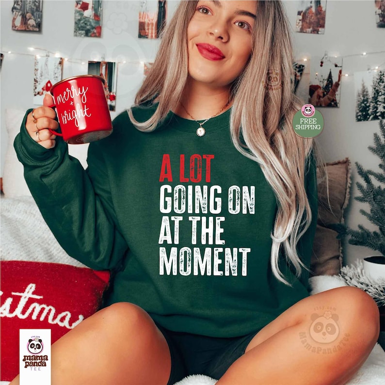 forest dark green color swift concert sweatshirt "A Lot Going on at the moment" sweatshirt music concert sweatshirt and hoodie eras tour concert sweater