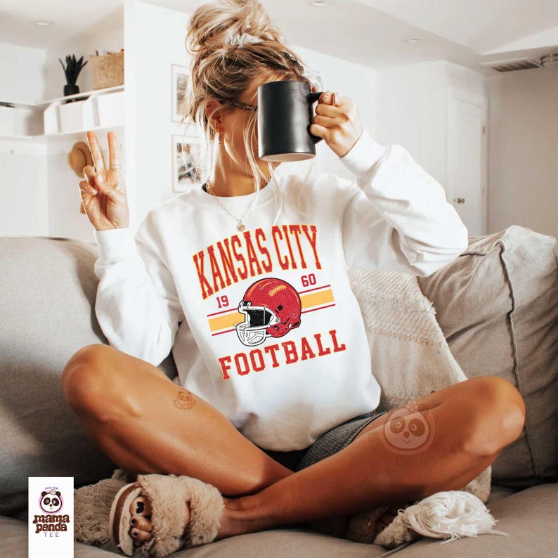 Vintage Style Kansas City Football Sweatshirt and Hoodie Kansas City Football Sweatshirt, Unisex Womens Mens Kansas City Shirt KC Football sweatshirt Kansas City Game Day hoodie