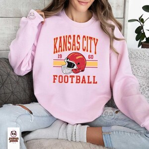 Vintage Style Kansas City Football Sweatshirt and Hoodie Kansas City Football Sweatshirt, Unisex Womens Mens Kansas City Shirt KC Football sweatshirt Kansas City Game Day hoodie