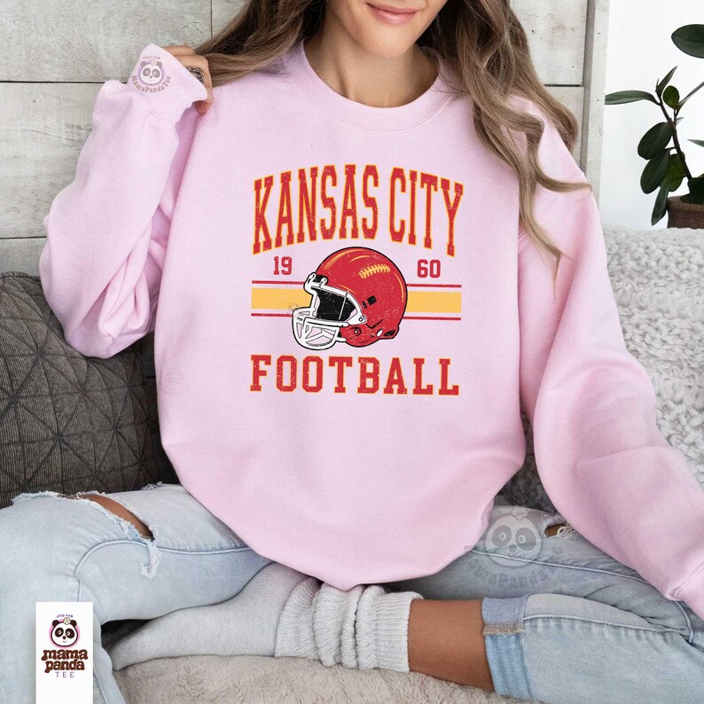Vintage Style Kansas City Football Sweatshirt and Hoodie Kansas City Football Sweatshirt, Unisex Womens Mens Kansas City Shirt KC Football sweatshirt Kansas City Game Day hoodie