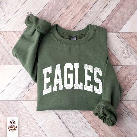 Vintage Eagles Sweatshirt, Eagle Game Day Hoodie, Varsity School Spirit Sweatshirt, Tailgate Crewneck, School Mascot, Football Mom sweater