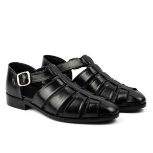 Handgefertigte griechische Fischer-Sandalen für Herren aus Rindsleder – Echte Leder-Sommerschuhe