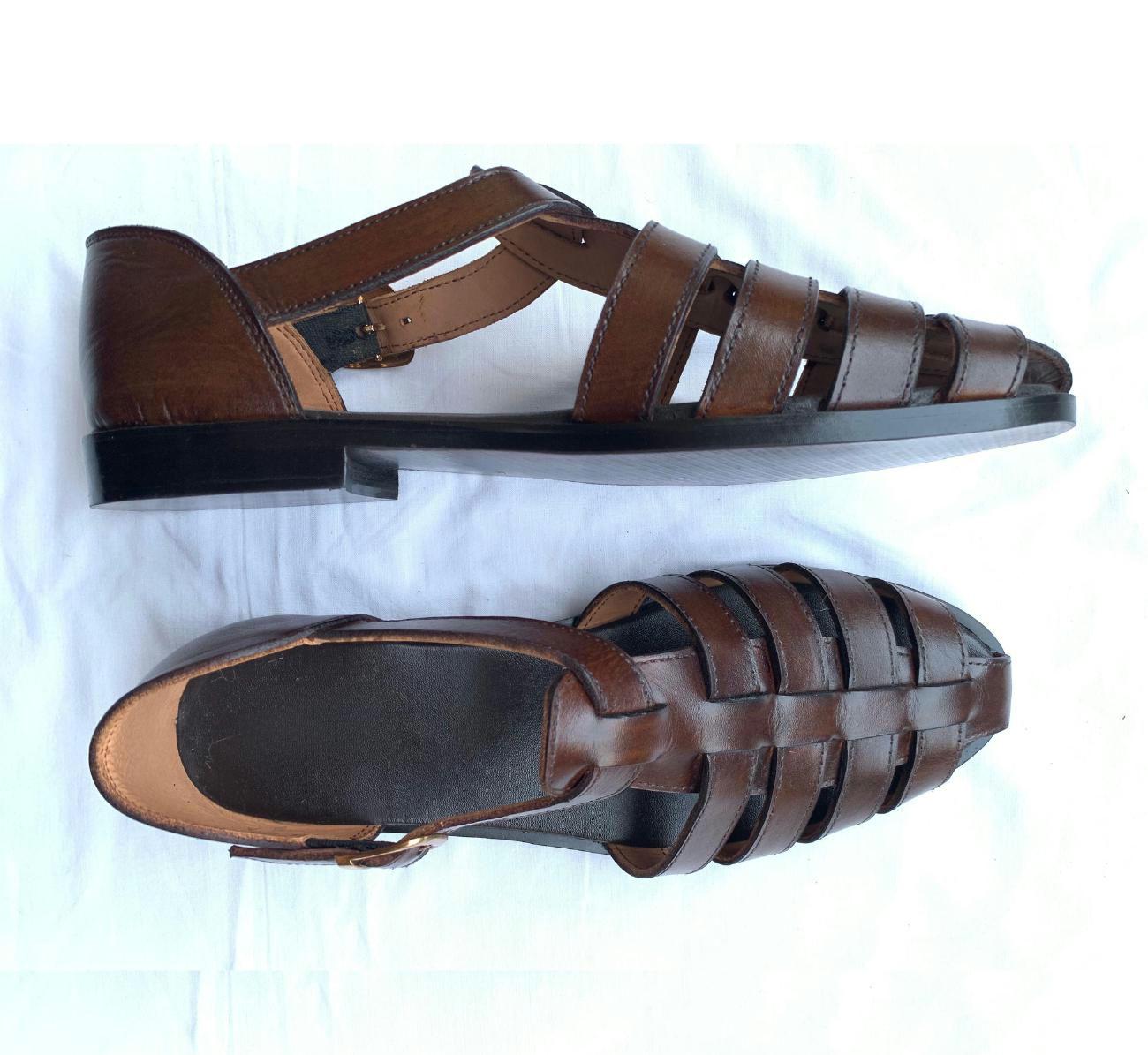 Men\'s Brown Leather Fisherman Sandals - Classic Buckle Style Mens Reed Fisherman Mini Lug Brown | G.H. Bass main image 2