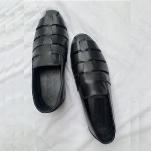 Handgefertigte Fischersandalen aus Leder für Herren: Gepolsterte Fußgewölbestütze aus Geniune Leder Chappal Bild 13