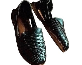 Handmade Leather Huarache Sandals: Mexican Vintage Style
