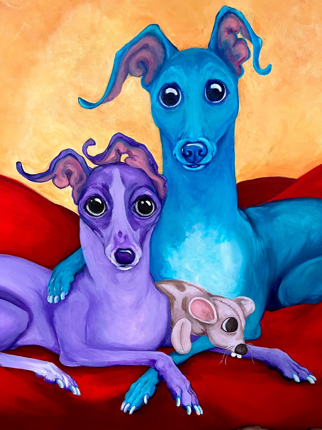 Italian Greyhound, Sighthound Print, 11x14 Print, Greyhound, Whippet