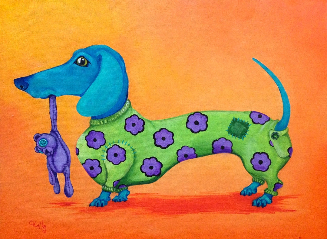 Dachshund Art Print, Doxie Art, Weiner Dog Art, Etsy
