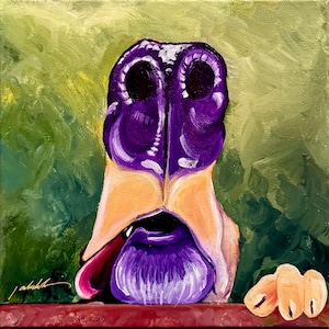Sighthound Sniffer, Big Nose print, greyhound galgo art print