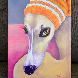 Whippet art print, 8x10 inch art print, whippet, Sighthound, Lurcher, Italian greyhound, greyhound
