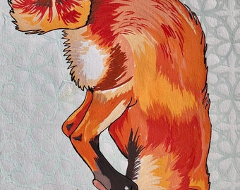 Italian Greyhound, Sighthound print, 11x14” print, greyhound, whippet, stained glass,