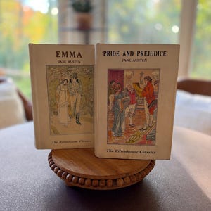 ZELDZAME uitgave van Jane Austen Rittenhouse's Emma Pride & Prejudice uit circa 1940 met stofomslag!
