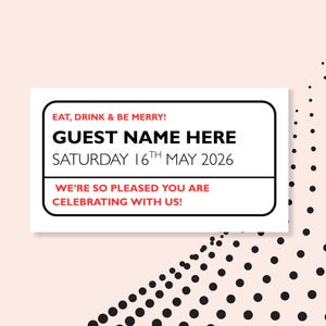 Plantilla para tarjeta con nombre de lugar - Diseño de letrero de calle de Londres / Perfecto para bodas y fiestas en Londres / Plantilla digital - Descarga instantánea