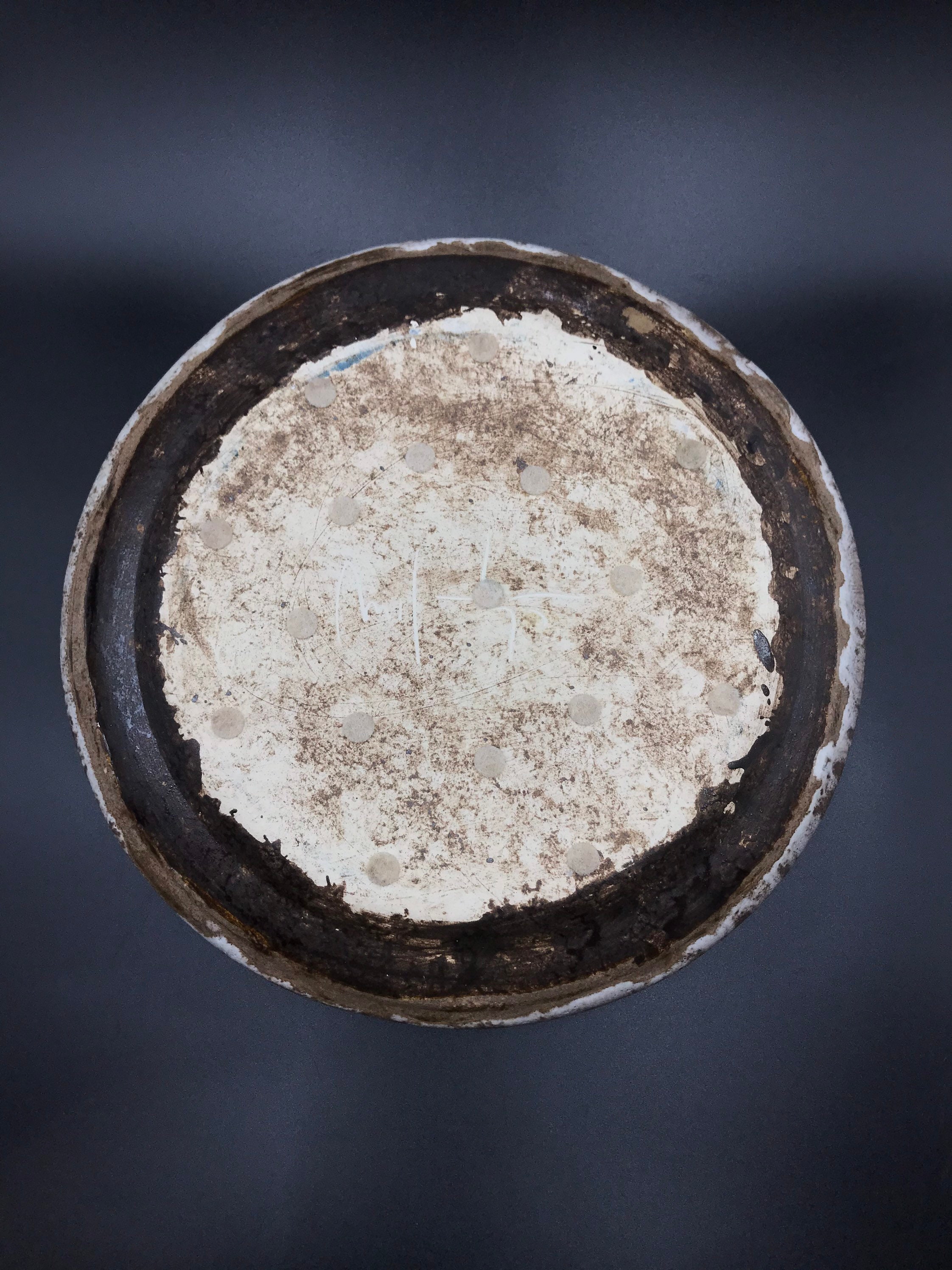 McCarty McCartys Pottery Candle Plate 5 Pipe / Stems 10.75 Etsy