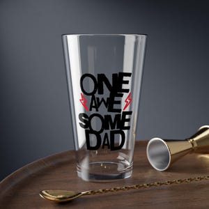 16 oz Dad's Mixing Glass: duurzaam bargerei voor cocktails, Vaderdag, verjaardagen en entertainment