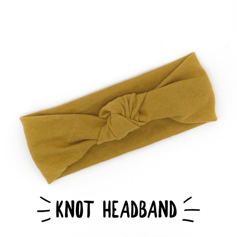 Scrunchies The Richmond- Soft CottonLycra Knotted Headband Mommy and Me Headbands Infant Head Wrap Top Knot Headband