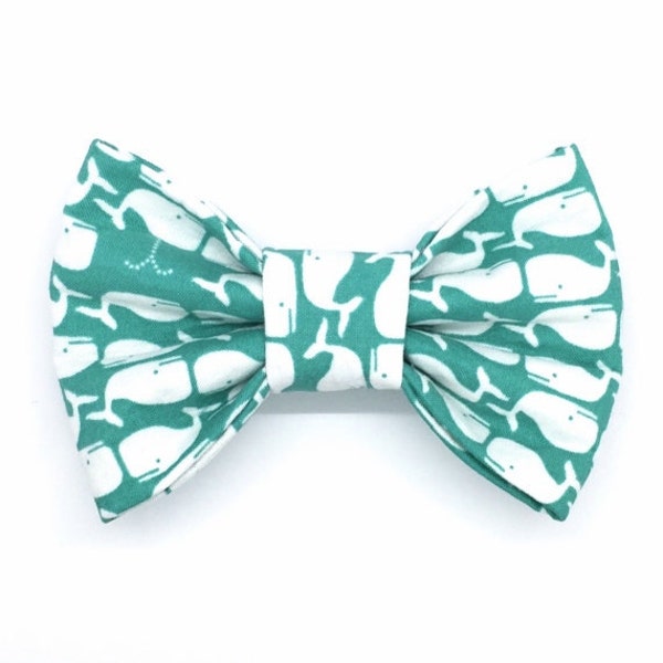 White Whale Snap-In Dog Bows® Bow Tie - For Dogs and Cats, Sailor Bows, Hair Bows, Headbands, Only The Best For You and Your Best Friend