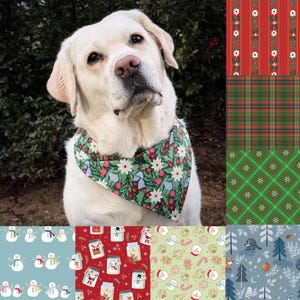 Välj ditt mönster Holiday Snap-In Dog Bows®-bandana - Snap Dog Bandana, Hundbandana, Kattbandana, Husdjursbandana, Terapihundbandana