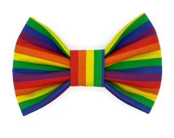 Rainbow Snap-In Dog Bows® Bow Tie - For Dogs and Cats, Sailor Bows, Hair Bows, Headbands, Only The Best For You and Your Best Friend