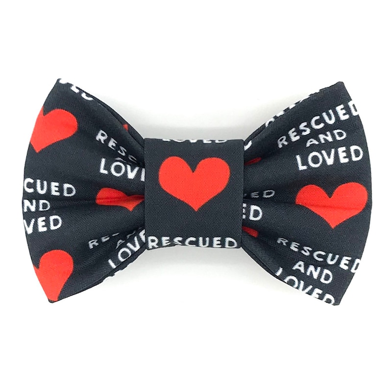 Easy To Use Dog Bow Tie Rescued and Loved Snap-In Dog Bows\u00ae Bow Tie Fur Friendly Dog Bow Tie Blue /& Orange Dog Bow Tie