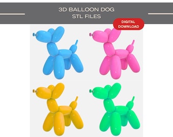 3D Printed Balloon Dog Decor: Modern Art Toy (STL File)