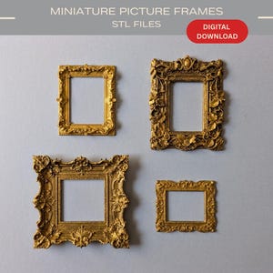 Miniatur Bilderrahmen 3D STL Dateien Puppenhaus Diorama Wohnkultur