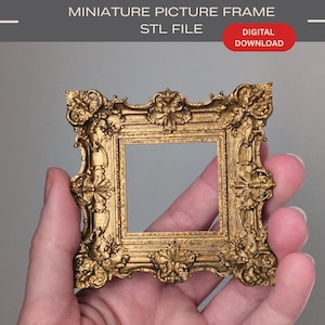 Miniature Picture frames 3D STL Files Dollhouse Diorama home decor