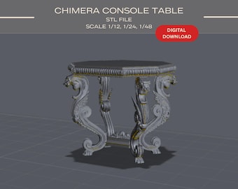 Consola Chimera: Archivo STL imprimible en 3D, muebles en miniatura