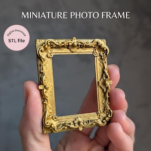Cornice per foto in miniatura File STL 3D Casa delle bambole Diorama Decorazione per la casa
