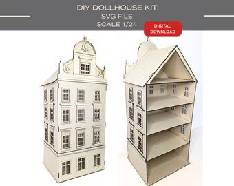 Wood Fairy Dollhouse SVG Files: 1/24 Scale Laser Cut (Digital Download)