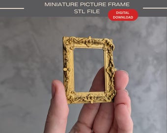 Miniature Picture frame 3D STL Files Dollhouse Diorama home decor