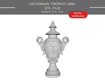 Dollhouse Victorian Trophy Urn 3D Print File Dollhouse Furniture 1/12, 1/24 Scale