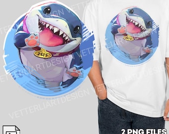 Jeff the Land Shark PNG: Shirt Print Design (Digital Download)