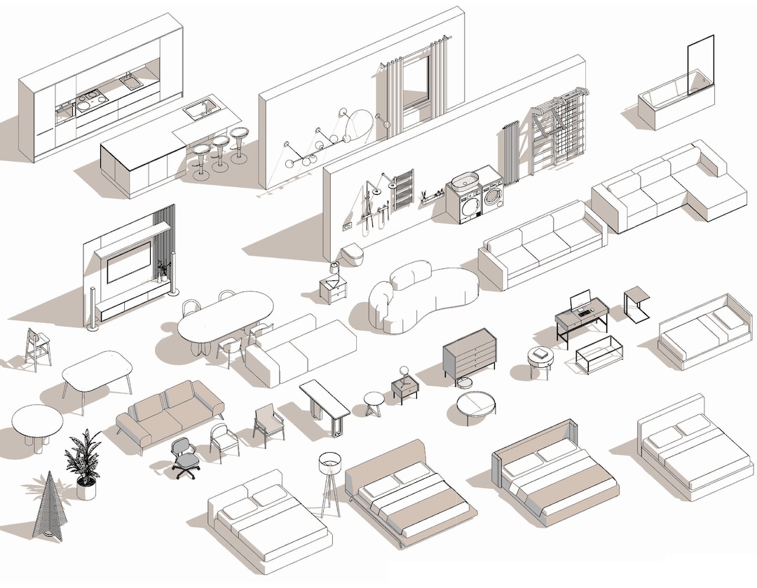 Pack REVIT FAMILY 360 Models - Etsy