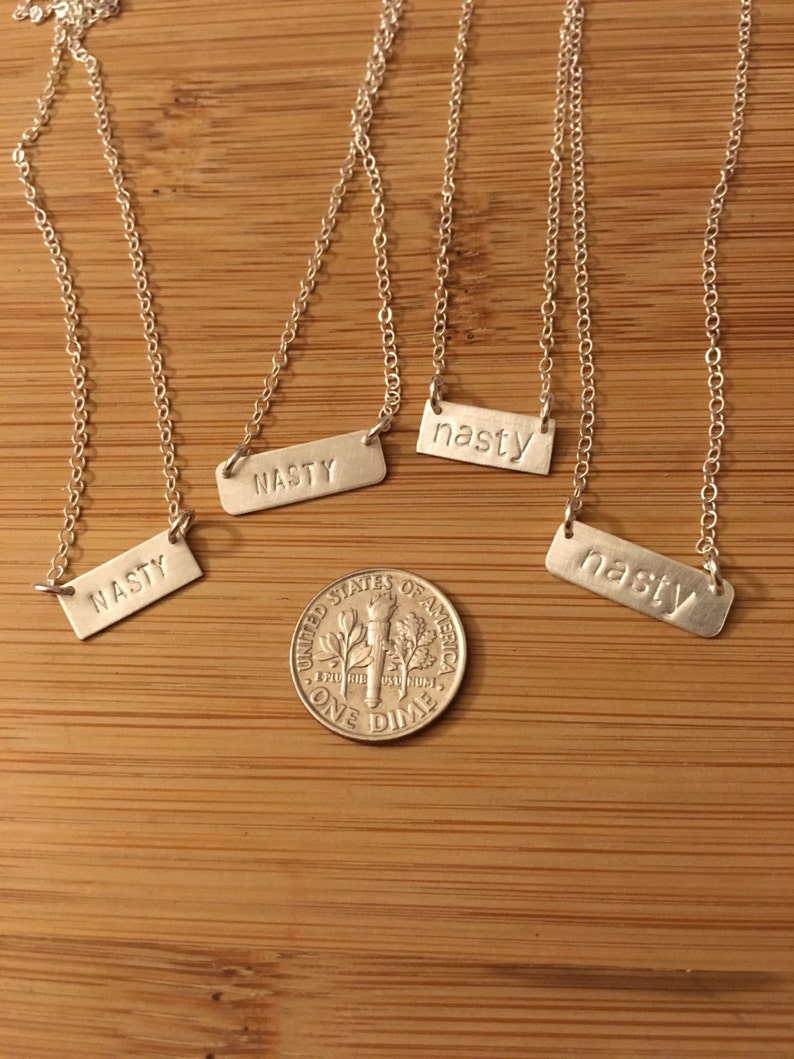 Election 2016 i am the storm sterling silver necklace stamped handmade politics election democrat feminist 2016 Clinton Obama Booker image 4