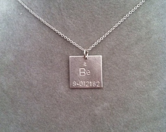 Periodic Table "Elemental" sterling silver pendant 14mm -your choice -FEATURED in POPSCI.COM Gift Guide - geek girl collection - chemistry