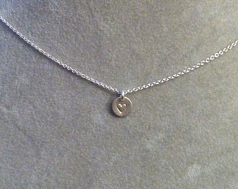 Little Heart Stamped Sterling Silver Necklaces -- choose from 3 pendant sizes