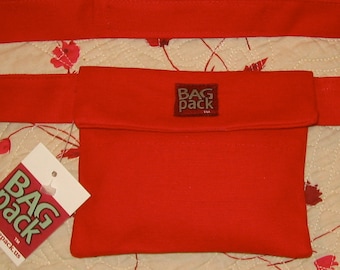 red fanny pack cotton