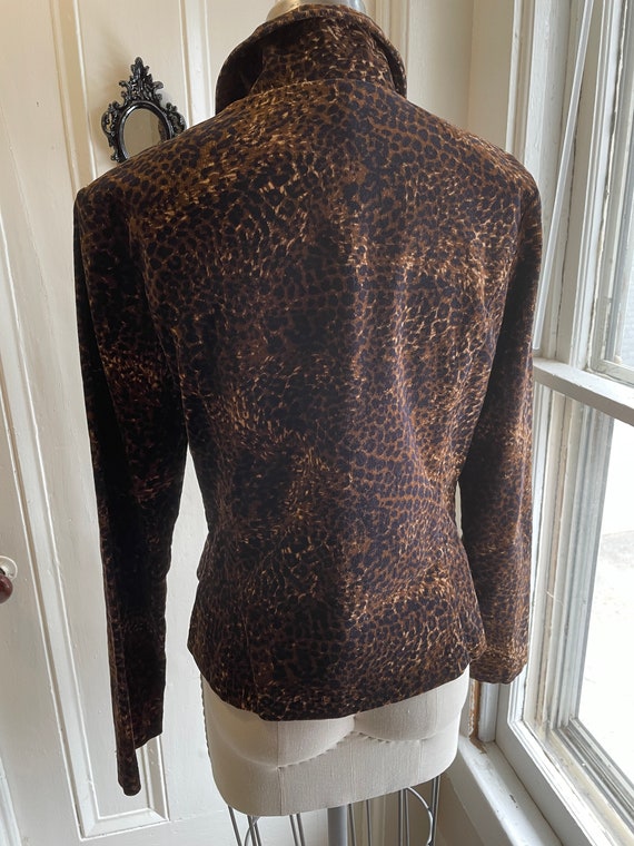 Animal print jacket or blazer cotton corduroy