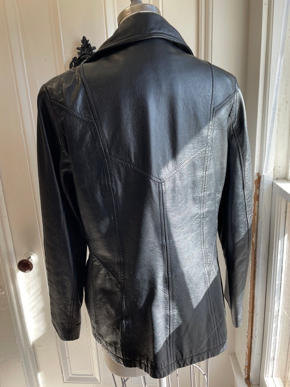 Wilson's vintage black leather jacket Medium - image 2