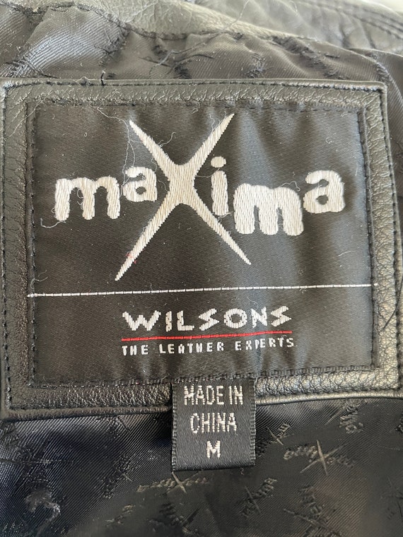 Wilson's vintage black leather jacket Medium - image 5