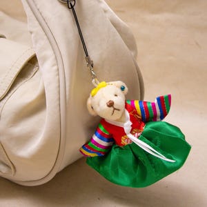 Hanbok Stuffed-Animal Bag & Phone Charms