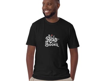 Lire des livres interdits T-shirt unisexe squelette littéraire à manches courtes