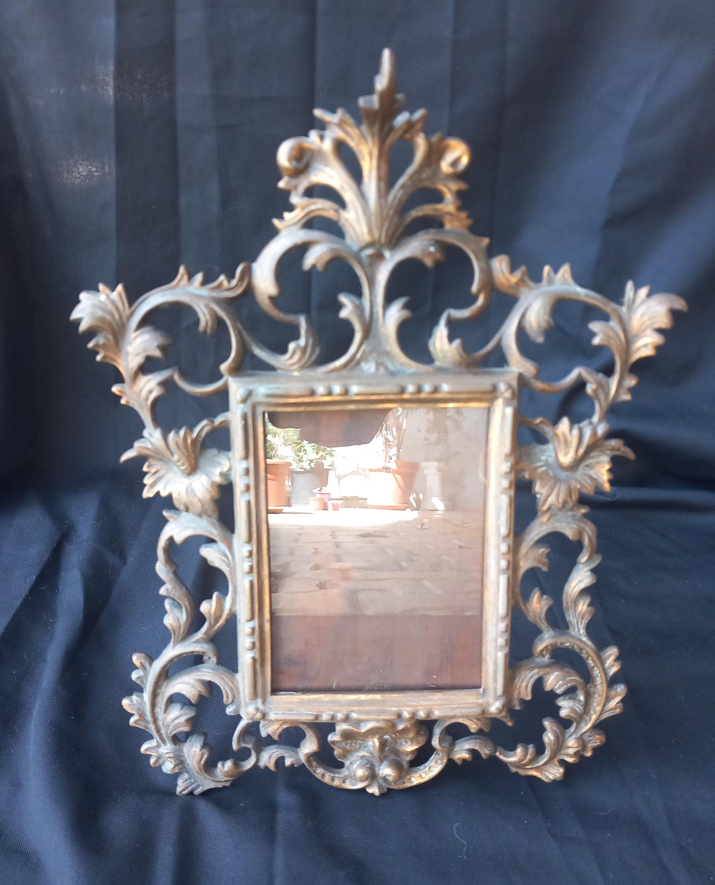 Vintage Solid Brass Frame With Ornate Leaf Design. - Etsy