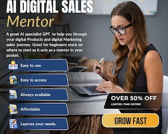 Custom GPT AI Chatbot: Digital Sales Mentor for Business (Digital Product)