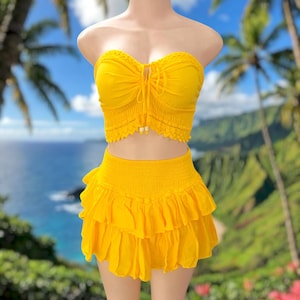 Strapless Crop Top “Marimar” | 100% Organic Peruvian Cotton | 1 SIZE (S-M-L)