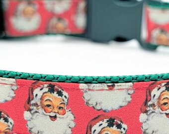 Vintage Santa Claus Dog Collar - Retro Christmas
