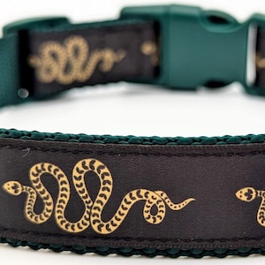 Collier serpent serpent pour chien / Serpent doré gothique mystique effrayant