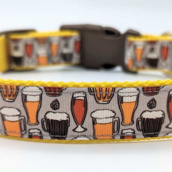 Here for the Beer Dog Collar / Craft Beer Pint Glass Mug Gift