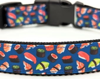 Sushi Party Dog Collar / Food Shrimp Tuna Rice Roll